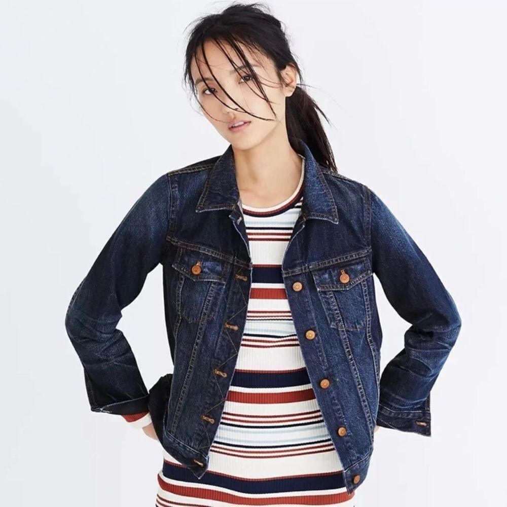 Madewell Classic Denim Jacket In Briarwood Wash - Picture 12 of 15